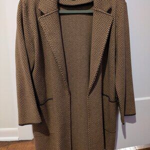 J. Crew Sophie Open Front Sweater Blazer Chevron Size Small